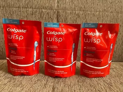 Colgate Max Fresh Wisp Disposable Mini Toothbrush Peppermint 24 Count (3 PACK) • $28.99