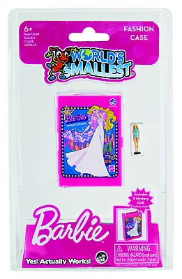 World's Smallest 1977 Style BARBIE FASHION CASE + 2 Mini Dolls Miniature • $10.95