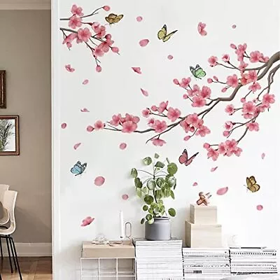  Cherry Blossom Wall Art Decals Butterfly Tree Branch Cherry Blossom Butterfly • $24.28