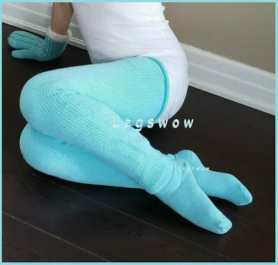 Long Loose Thigh High Slouch Socks Queen Blue Black White Grey Plus Women Men • $49.94