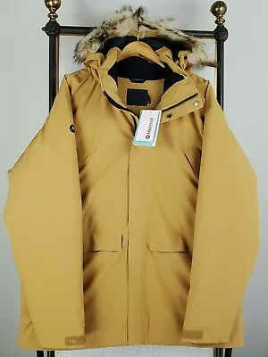 NEW $375 MARMOT Mens Size 2XL 700 Duck Down Jacket Khaki Hooded Yukon Parka NWT • $298