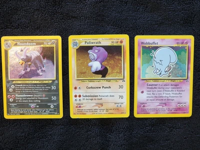 $109 • Buy Pokemon Neo Discovery 3 Holo Card Lot. 1st Edition Houndoom!