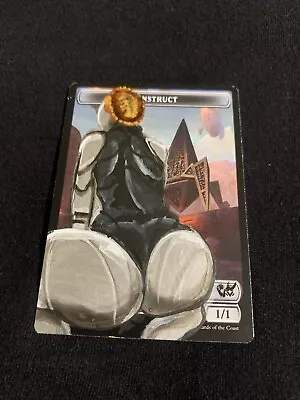 Construct Token MTG Hand Paintd Sexy Alter Atomic Heart Twins 3 • $15