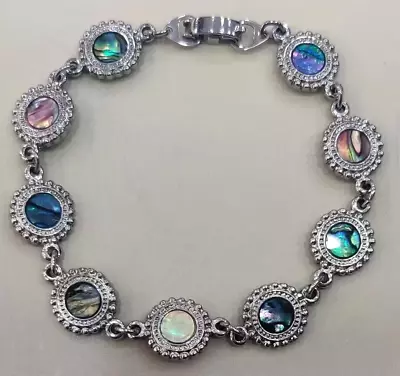 Abalone Shell Bracelet Silver Women's Bracelet • $0.01