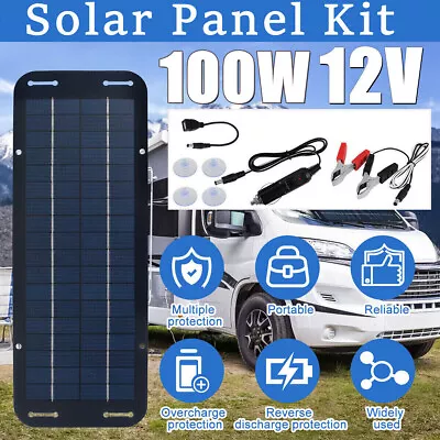 60 Watt 12V Polysilicon Solar Panel Module Power Battery Charger For Camping RV • £14.90