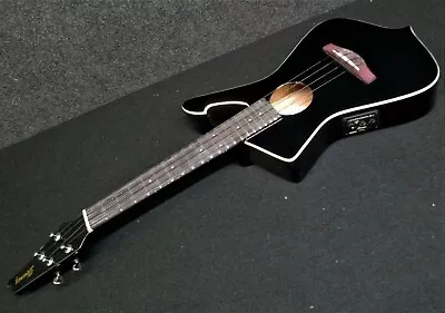 Ibanez UICT10 BK Iceman Tenor Acoustic-Electric Ukulele Gloss Black ROCK UKE • $189.99