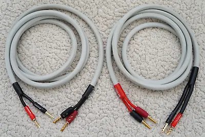 2 Monster MCX-1s 7ft MSeries Speaker Cables Audio Quest / Hozibing Banana Plugs • $57.98