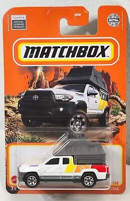 Matchbox 2016 Toyota Tacoma White With Camper #100 Truck 2022 Off Road TRD NEW • $9.99