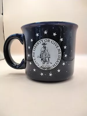 Cabela's -  Give Me Liberty Or Give Me Death  - Blue 16 Ounce Coffee Mug 2018 • $12.99