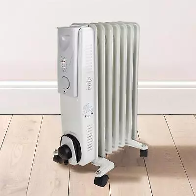 £69.99 • Buy Free Standing 7 Fin Oil Filled Heater 3 Heat Modes With Adjustable Thermostat 