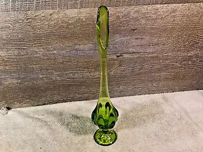 Vintage Viking Avocado Green 13.5  Stretch Finger MCM Vase • $59.95