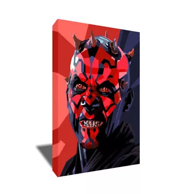 DARTH MAUL Poster Abstract Pop Artwork Portrait On CANVAS Art Print • $36