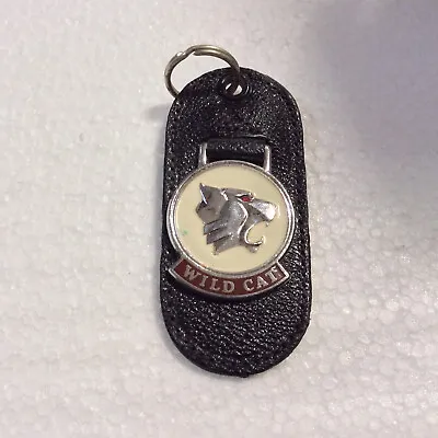 Vintage Leather Car Keychain Vintage Key Ring Fob Buick Wildcat White NOS • $27