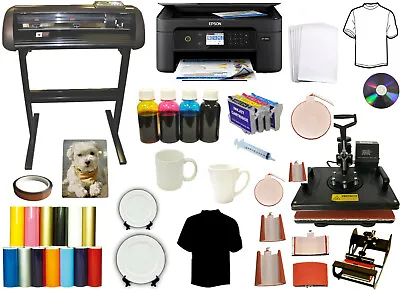 8in1 Combo Heat Press Sublimation Printer 28  1000g Metal Vinyl Cutter Plotter • $1169.99