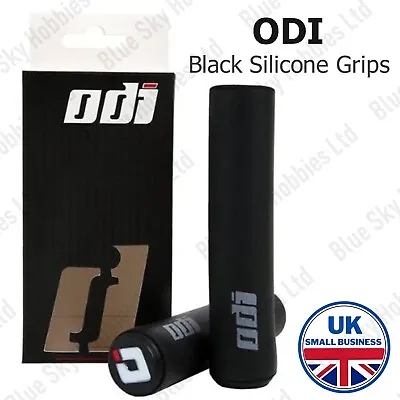 ODI Black Silicone Grips Handlebar Shock-Absorbing Black MTB Road Bicycle Grip • £7.93