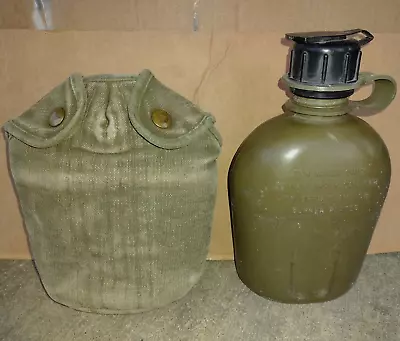 USGI Canteen 1 QT 1968 Dated W/ M1956 Canteen Cover Vietnam Era • $21.50