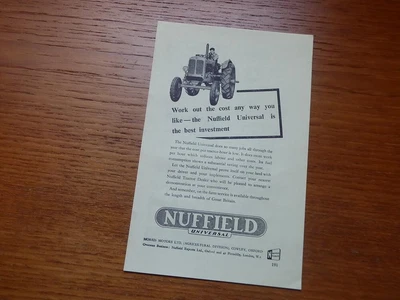 Classic Tractor Nuffield Universal Stylish 1951 Advert Original & Illustrated • £5