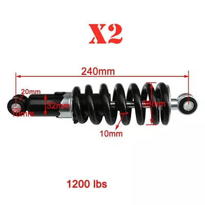 2x 240mm 9.4''Rear Shock Absorber Dirt Bike Motorcycle ATV Go Kart Buggy 1200lbs • $59.88