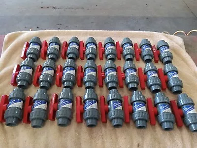 Lot Of 24 Sch 80 PVC 1/2 Inch True Union Ball Valve Socket Connect • $199