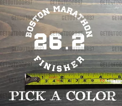 Boston Marathon Sticker 3.5  Decal Finisher 26.2 13.1 Half Bumper Window XO • $4.99