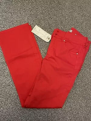 Salsa Jeans Size 12 New Red Stretchy New • £39.99