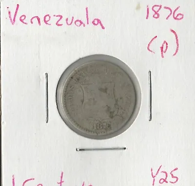 Coin Venezuela 1 Centavo 1876 Y25 • $6.29