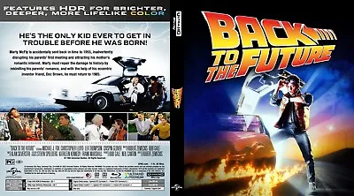 Back To The Future CUSTOM Cover W/Empty Case (NoDiscs) 4K UHD • $12