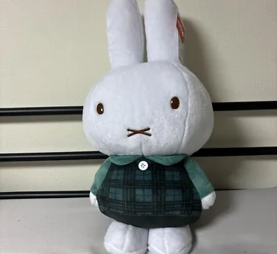 Miffy Big MORE Plush Doll Stuffed Toy Tartan Check Dress 45cm Green • $21.85