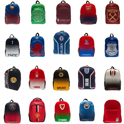 Football Team FC Backpacks Official Licensed Club School Gym Work Rucksack • £25.99