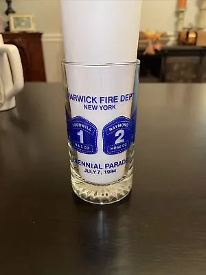 Vintage 1984 Warwick Fire Dept NY Biennial Parade Glass Mug • $15.99