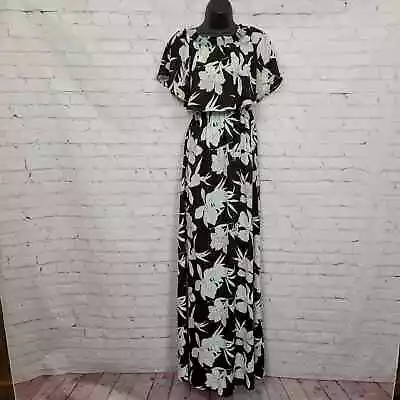 Show Me Your Mumu Off The Shoulder Hacienda Maxi Dress Black Ebony Floral Sm NWT • $32