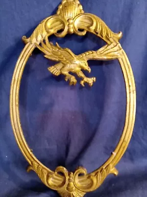 Vintage Brass Bald Eagle Design Mirror Frame • $28