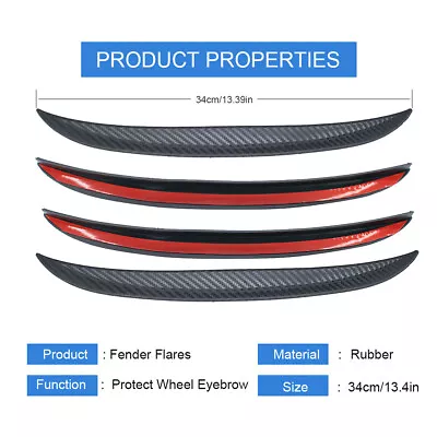 4XUNIVERSAL 34CM CarFender Flare MudGuards Splash Rubber Trim Seal Wheel Arch A+ • $15.27