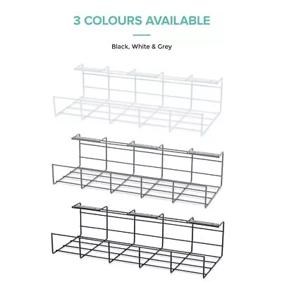 Under Desk Storage Cable Management Tray Cord Home Office Holder Wire Rack Tidy  • £14.95