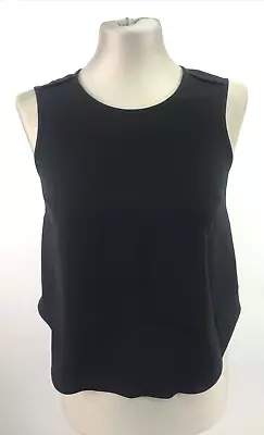 Rag & Bone Top Black Vest Style With Sheer Back Detail Size XXS US00 / 32  Bust • £9.99