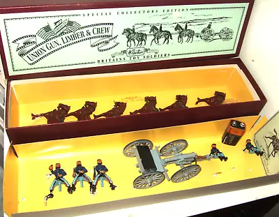  Britains 8869 ACW Union Gun Limber & Team & Crew In 2 Tier Box In 54mm • £92.85