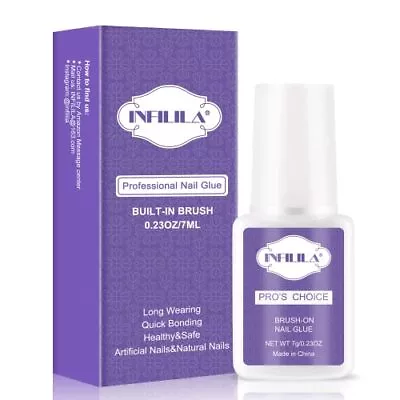 Nail GlueNail Glue For Acylic NailsProfessional Brush On Nail Glue 7ML/0.23OZ • $11.08