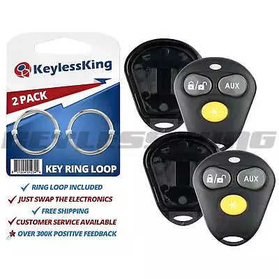 2 Key Fob Shell Case For Viper Dei Aftermarket Alarm Remote Starter Systems 3btn • $7.95