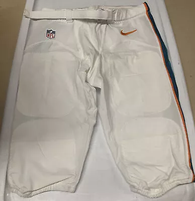 Nike Miami Dolphins Training Facility Cropped Pants & Belt Sz 36 White Mesh • $17.99