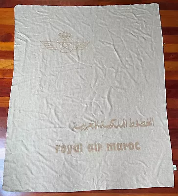 $85 • Buy Royal Air Maroc Airlines Eskimo Blanket Vintage Amenity  1980s - Rare Swiss Made