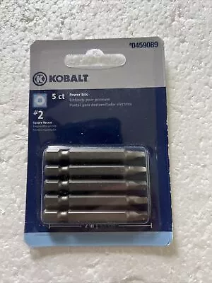 Kobalt 1873522/0459089 5-Pc 2  Square/Robertson #2 Shank Screwdriver Bit Pack • $6.95