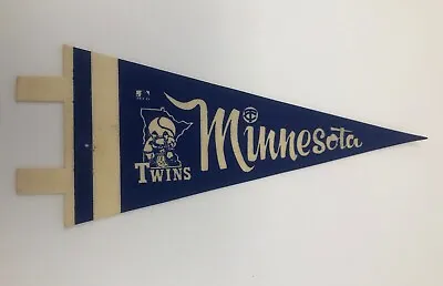1960s Vintage Minnesota Twins Baseball Mlb 4x9 Mini Pennant Flag Banner White • $7.99