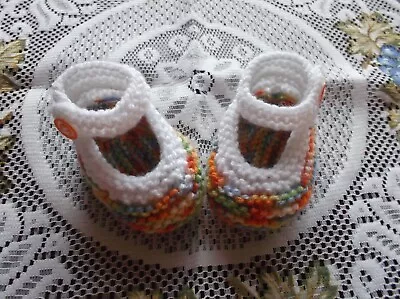 Hand Knitted  Baby Shoes / Booties 0-3 Months • £2.30