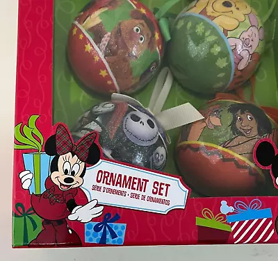 DISNEY STORE 6 Pc Box Ornament Set Muppets Jungle Alice Pooh Princess Nightmare • $28.99