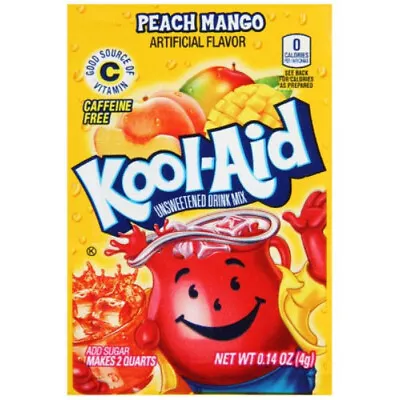£1.65 • Buy Kool Aid American Powder Mix Drink Peach Mango Single Sachets