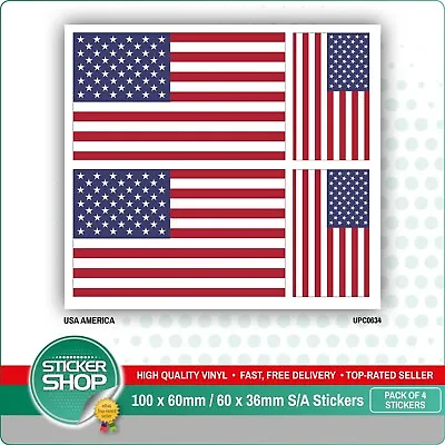 £1.93 • Buy 4 X USA / UNITED STATES OF AMERICA FLAG VINYL CAR VAN IPAD LAPTOP STICKER