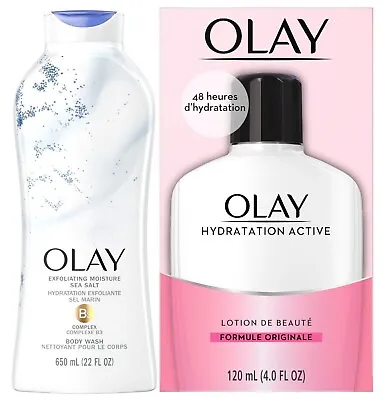 $92.28 • Buy Olay Daily Exfoliating Body Wash+olay Active Hydrating Lotion