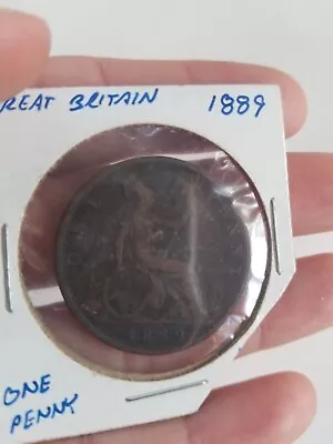 1889 Queen Victoria - Bronze One Penny  Coin • $7