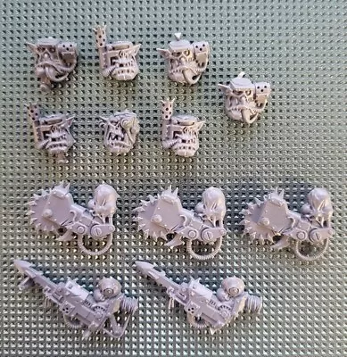 Warhammer 40k Ork Nobz Cybork Bits Killsaw Stabba Heads Arms Bitz • £12