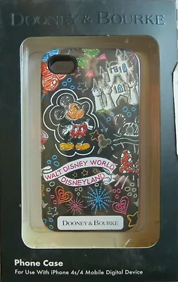 Disney Dooney Bourke Iphone 4 4s Mickey Mouse Sketch Black D-tech Phone Case • $18.99